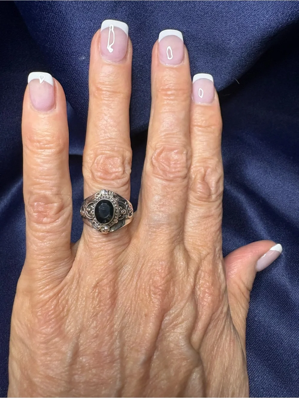 Ring Poison 925 Sterling Silver Black Onyx Oval Statement Compartment
